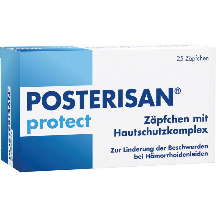 Posterisan protect Hämorrhoidenzäpfchen mit Hautschutzkomplex, 25 pcs. Suppositories