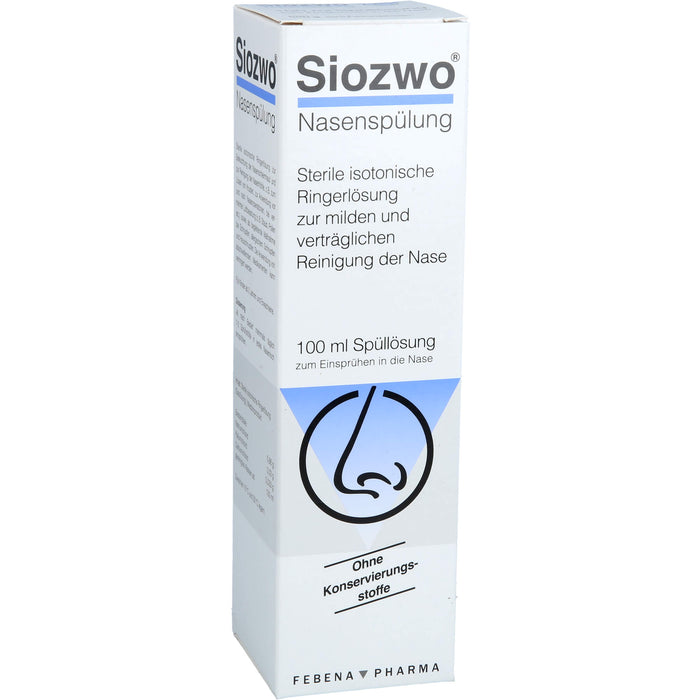 Siozwo  Nasenspülung, sterile isotonische Ringerlsg. (ohne Konservierungsstoffe), 100 ml Douche nasale