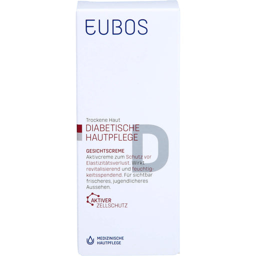 EUBOS diabetische Hautpflege Gesichtscreme für trockene Haut, 50 ml Creme