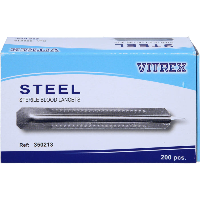 Vivomed Blutlanzetten metall einfach, 200 St. Packung