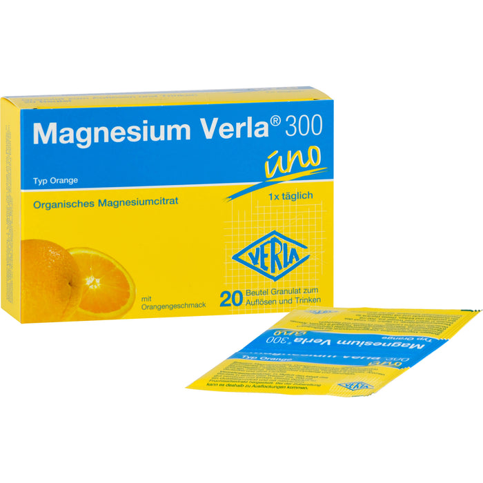 Magnesium Verla 300 uno Typ Orange Granulat, 20 pc Sachets