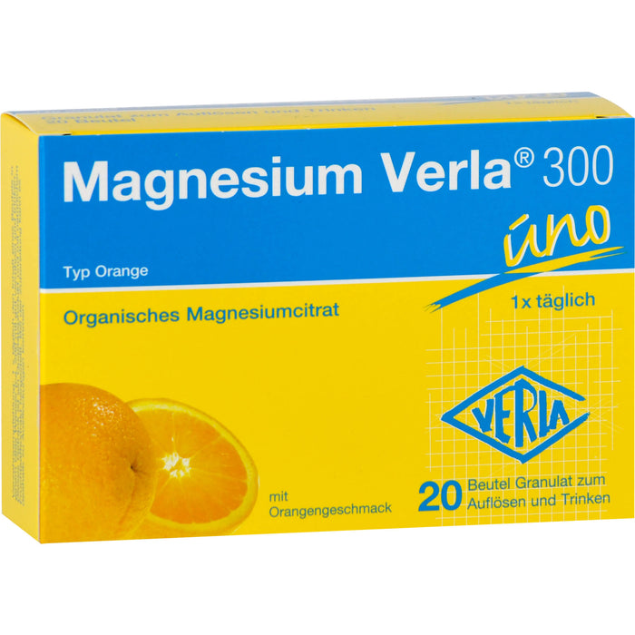 Magnesium Verla 300 uno Typ Orange Granulat, 20 pc Sachets