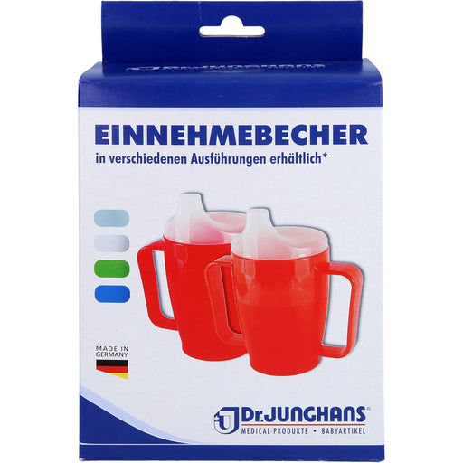 Einnehmebecher 2Griffe+2Deckel 4+12mm milchig, 1 St 