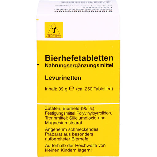 Teofarma Bierhefetabletten Leuvrinetten, 250 St. Tabletten