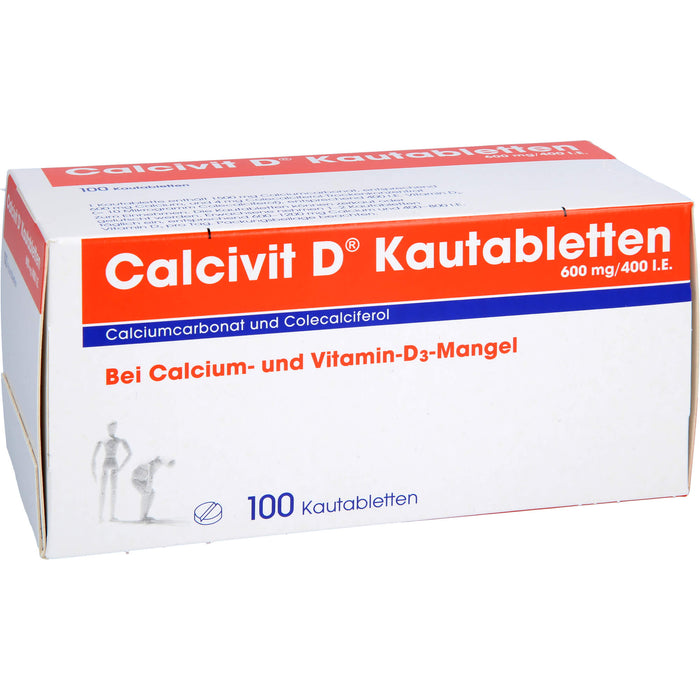 Calcivit D Kautabletten 600 mg/400 I.E., 100 pc Tablettes