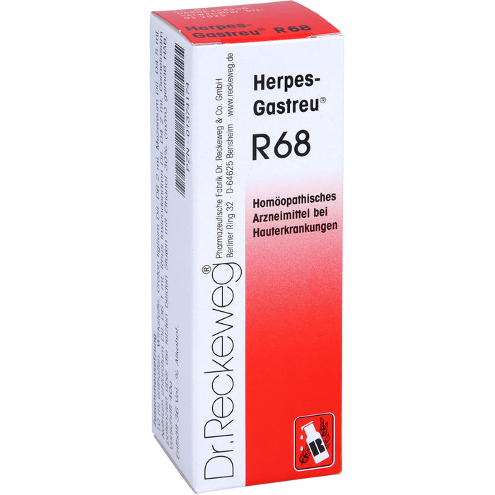 Herpes-Gastreu R68 Mischung bei Hauterkrankungen, 22 ml Solution