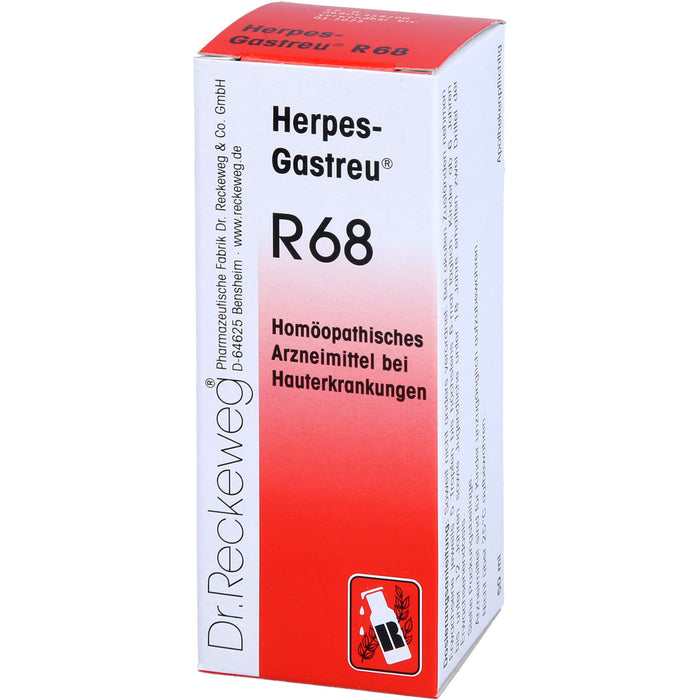 Herpes-Gastreu R68 Mischung bei Hauterkrankungen, 50 ml Solution