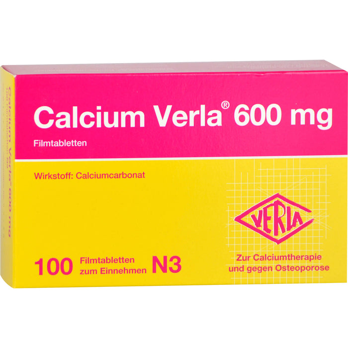 Calcium Verla 600 mg Filmtabletten, 100 pc Tablettes
