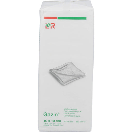 Gazin unsterile Mullkompresse 10 x 10 cm 32fach, 50 St. Kompressen