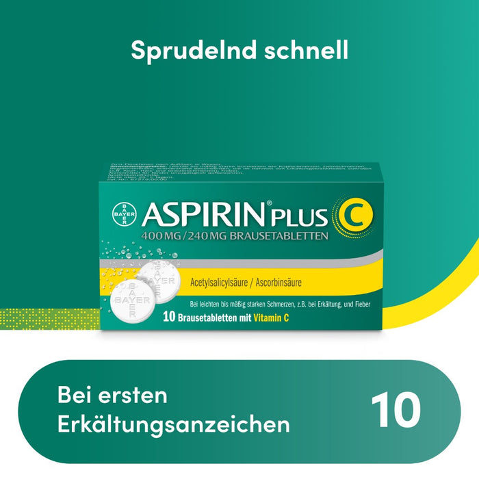 ASPIRIN plus C Brausetabletten, 10 pc Tablettes