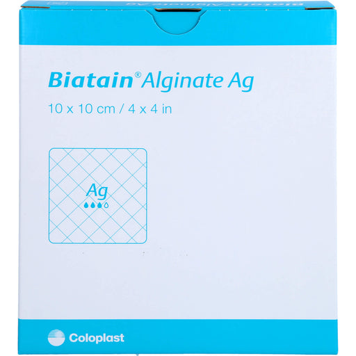 Biatain Alginate Ag Kompressen 10x10cm mit Silber, 10 St VER