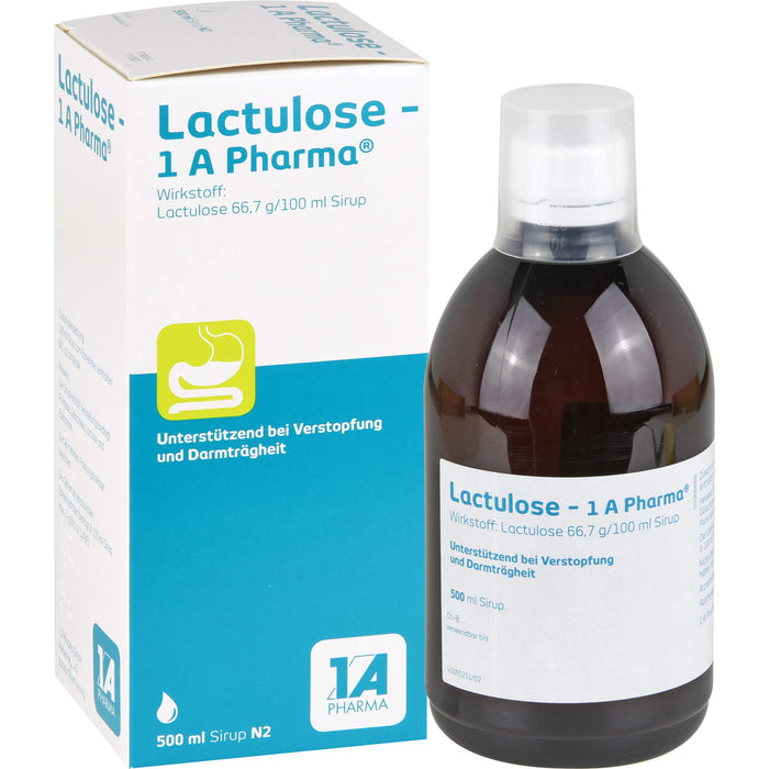 Lactulose - 1 A Pharma Sirup unterstützend bei Verstopfung, 500 ml Solution