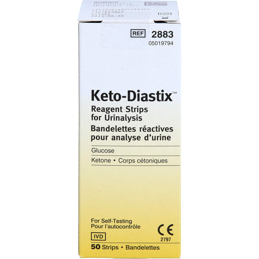 Keto-Diastix Teststreifen zur Harnanalyse, 50 St. Teststreifen