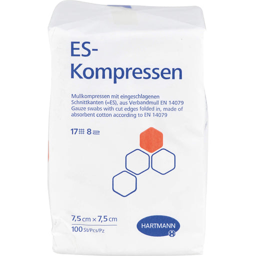 ES-Kompressen unsteril 8fach 7,5 x 7,5 cm, 100 St. Kompressen