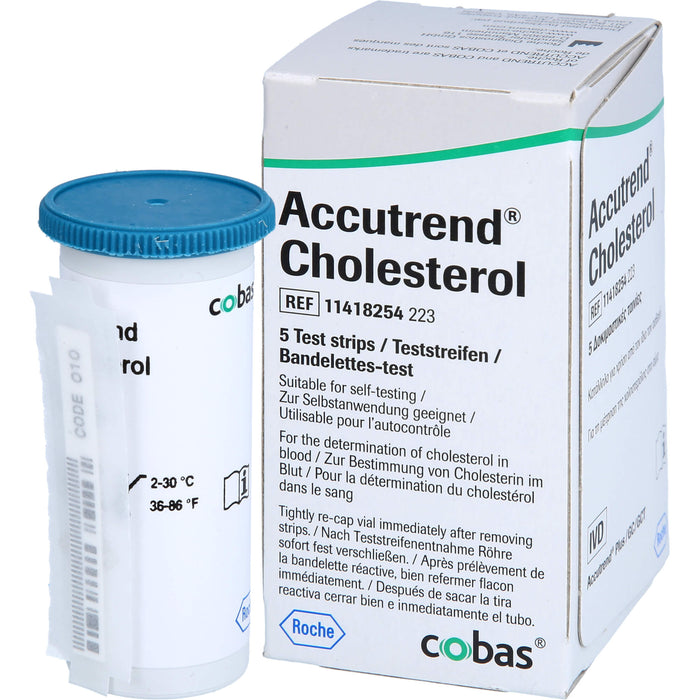 Accutrend Cholesterol Teststreifen, 5 pc Bandelettes réactives
