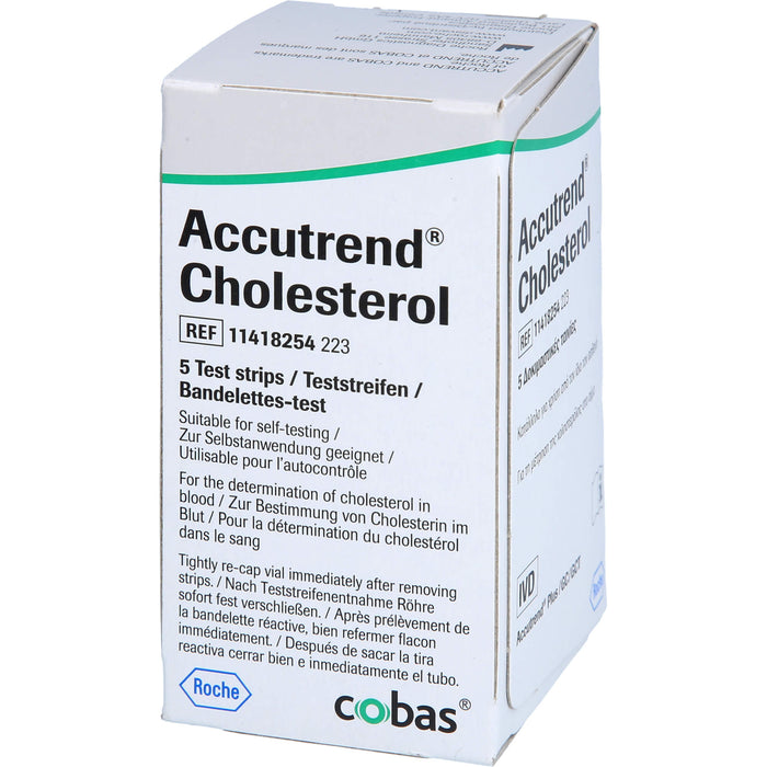 Accutrend Cholesterol Teststreifen, 5 pc Bandelettes réactives