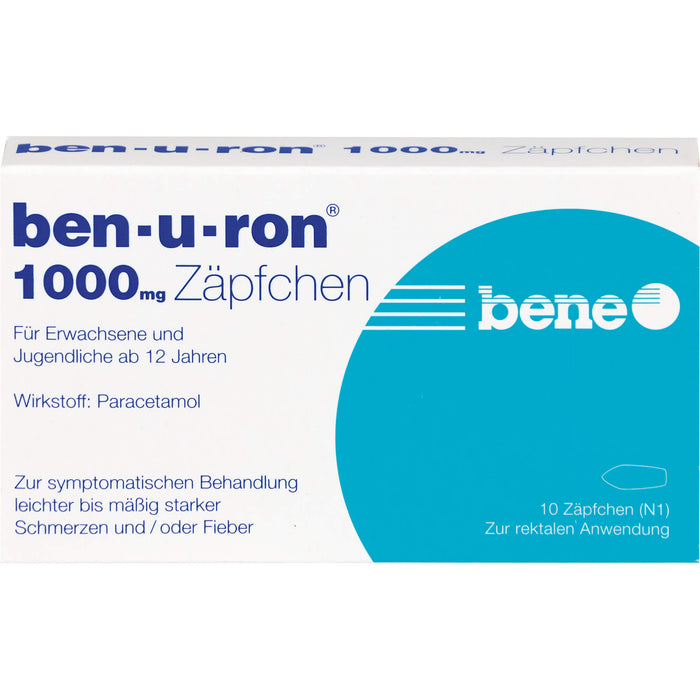 ben-u-ron 1000 mg Zäpfchen, 10 pc Suppositoires