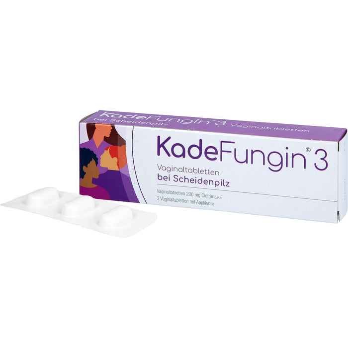 KadeFungin 3 Vaginaltabletten mit Applikator, 3 pcs. Tablets