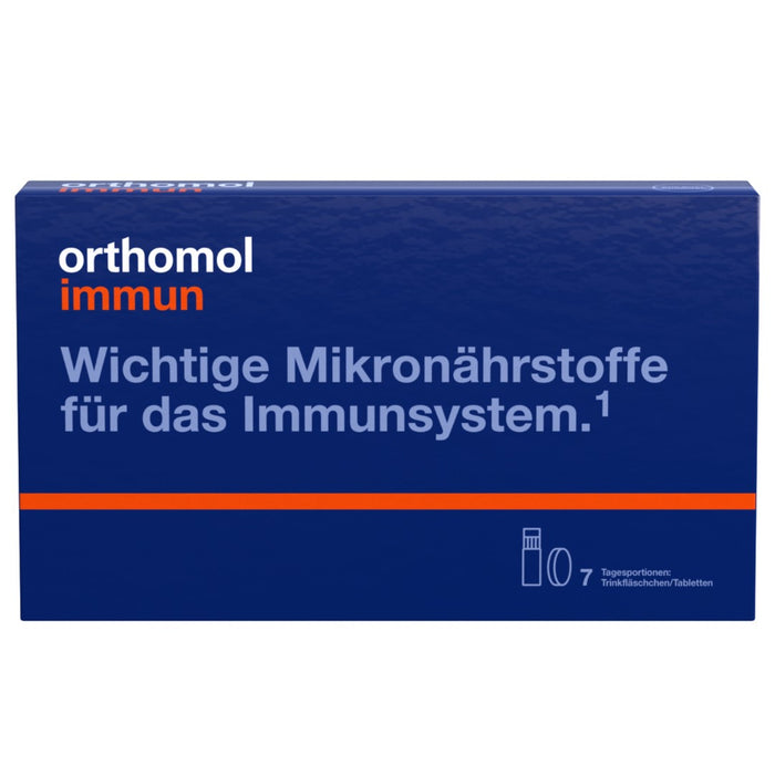 Orthomol Immun - Mikronährstoffe zur Unterstützung des Immunsystems - mit Vitamin C, Vitamin D und Zink - Trinkampullen/Tabletten, 7.0 St. Tagesportionen