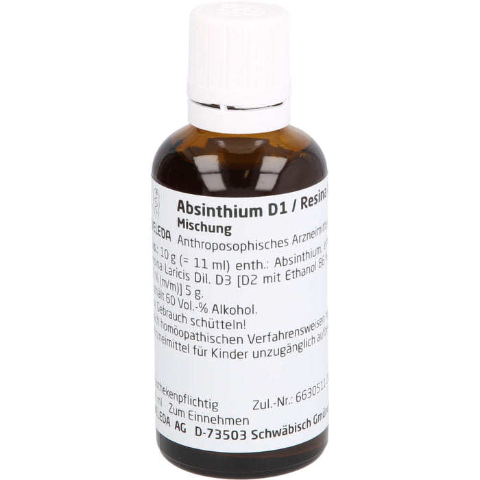 Absinthium D1 Resina laricis D3 WELEDA aa Dilution, 50 ml Mélange