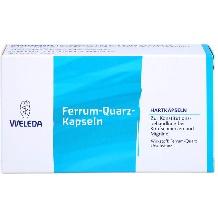 WELEDA Ferrum-Quarz-Kapseln zur Behandlung von Migräne und gefäßbedingten Kopfschmerzen, 20 St. Kapseln