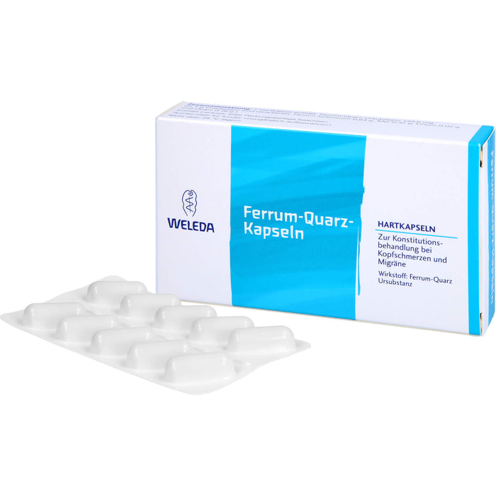 WELEDA Ferrum-Quarz-Kapseln zur Behandlung von Migräne und gefäßbedingten Kopfschmerzen, 20 pcs. Capsules
