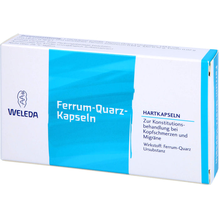 WELEDA Ferrum-Quarz-Kapseln zur Behandlung von Migräne und gefäßbedingten Kopfschmerzen, 20 St. Kapseln