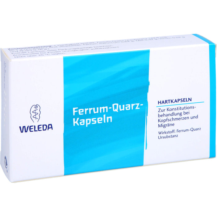 WELEDA Ferrum-Quarz-Kapseln zur Behandlung von Migräne und gefäßbedingten Kopfschmerzen, 20 St. Kapseln