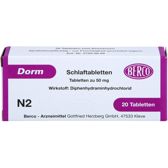 Dorm Schlaftabletten, 20 St. Tabletten
