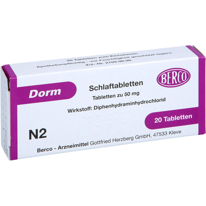 Dorm Schlaftabletten, 20 pcs. Tablets