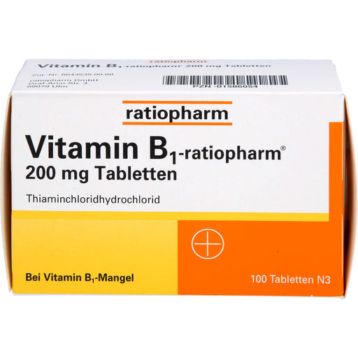 Vitamin B1-ratiopharm 200 mg Tabletten, 100 St. Tabletten