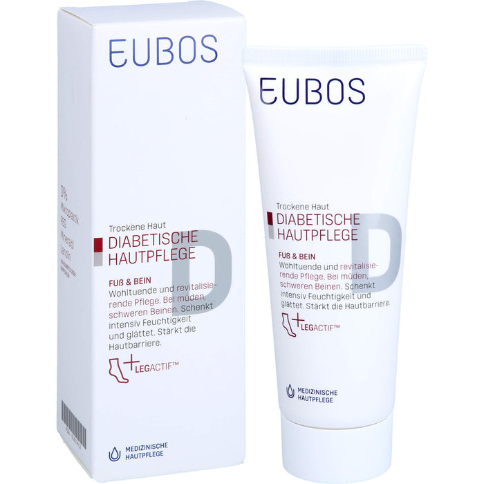 EUBOS Diabetische Haut Pflege Fuß + Bein, 100 ml Crème