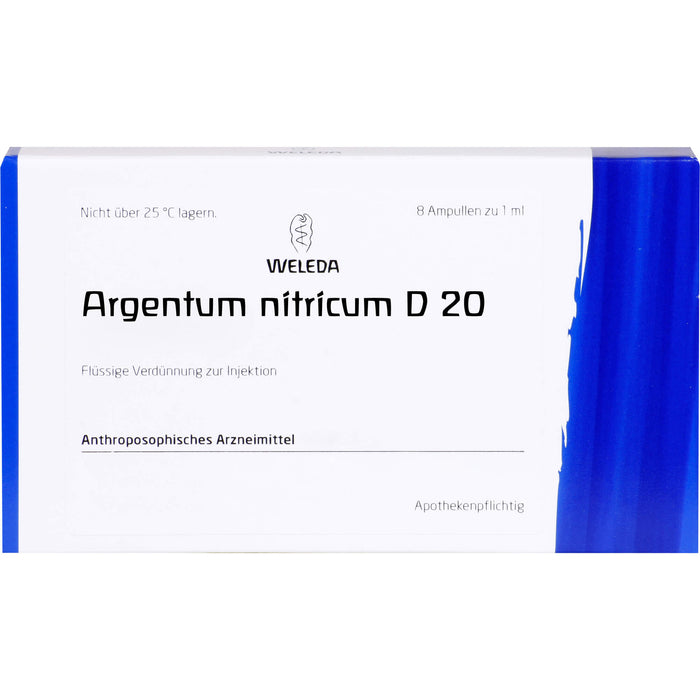 WELEDA Argentum nitricum D20 flüssige Verdünnung, 8 St. Ampullen