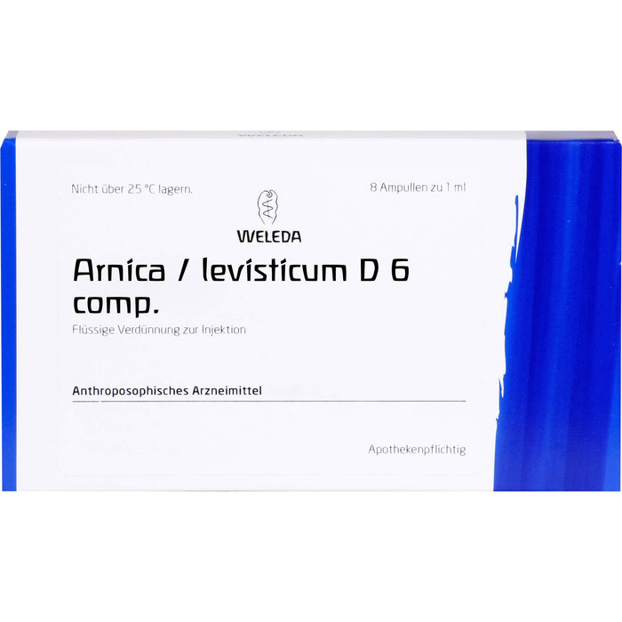 WELEDA Arnica / Levisticum D6 comp. flüssige Verdünnung, 8 pc Ampoules
