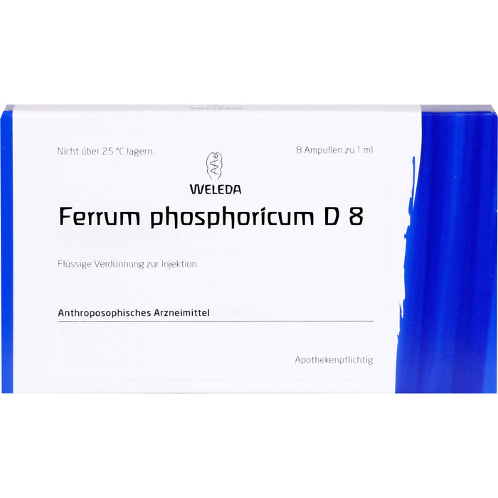 Ferrum phosphoricum D8 Weleda Amp., 8X1 ml AMP