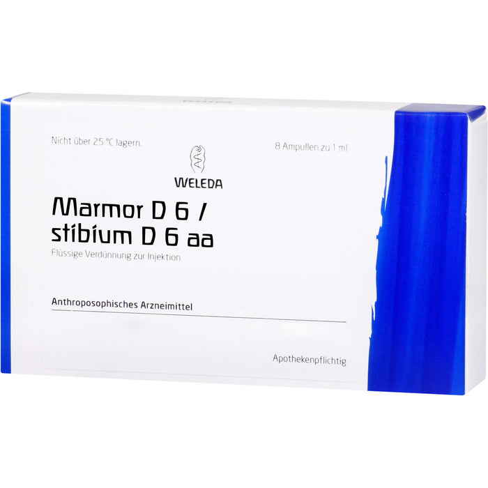 Marmor D6/Stibium D6 Weleda Amp., 8X1 ml AMP