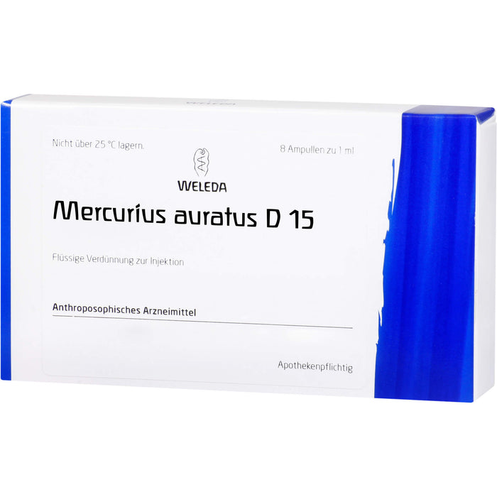 WELEDA Mercurius auratus D15 flüssige Verdünnung, 8 St. Ampullen