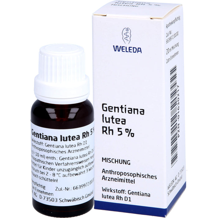 WELEDA Gentiana lutea RH Presssaft 5%, 20 ml Solution