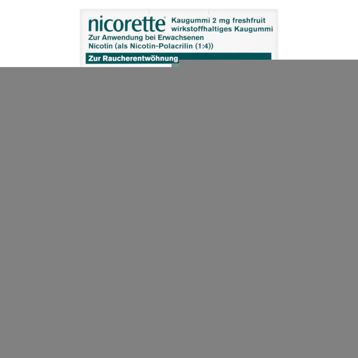 nicorette Kaugummi 2 mg Nicotin zuckerfrei freshfruit, 30 St. Kaugummi