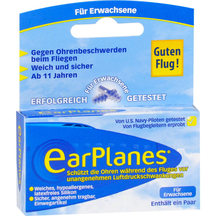 EarPlanes für Erwachsene schützt die Ohren während des Fluges Silikon, 2 pcs. Earplugs