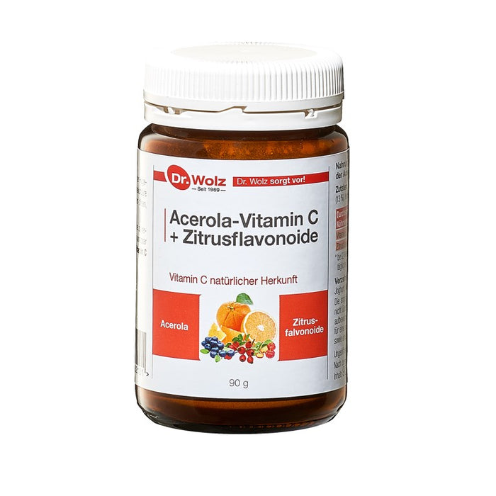 Acerola-Vitamin C + Bioflavonoide Dr. Wolz Pulver, 90 g Powder
