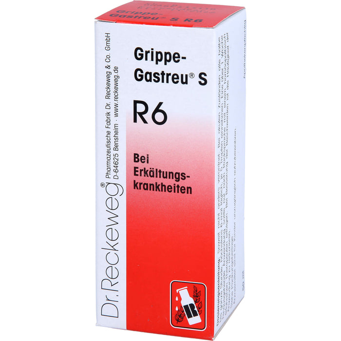 Dr.Reckeweg Grippe-Gastreu S R6 Tropfen bei Erkältungskrankheiten, 50 ml Solution