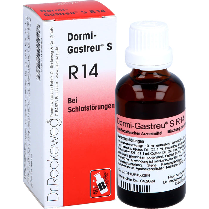 Dr. Reckeweg Dormi-Gastreu S R14 Tropfen bei Schlafstörungen, 50 ml Lösung