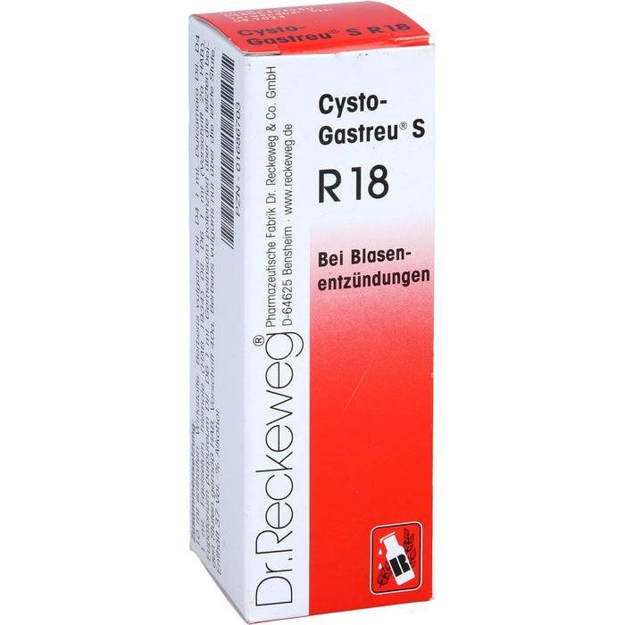 Dr.Reckeweg Cysto-Gastreu S R18 Tropfen bei Blasenentzündungen, 22 ml Solution