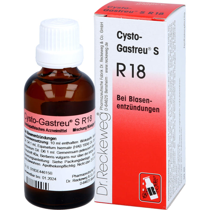 Cysto-Gastreu S R 18 Mischung bei Blasenentzündungen, 50 ml Solution