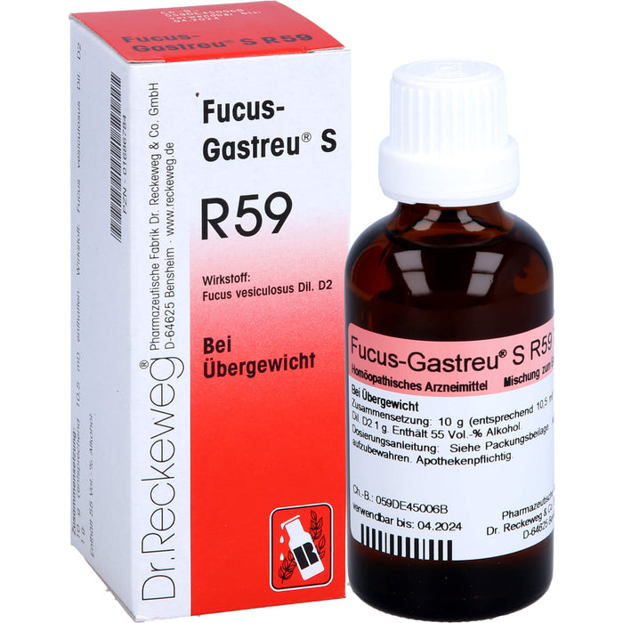 Dr. Reckeweg Fucus-Gastreu S R59 Tropfen bei Übergewicht, 50 ml Solution