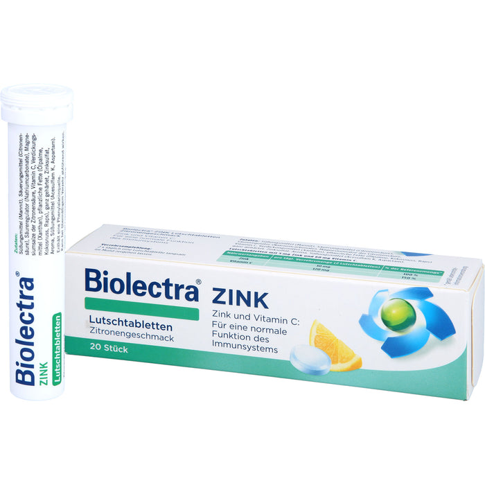 Biolectra Zink Lutschtabletten, 20 pc Tablettes