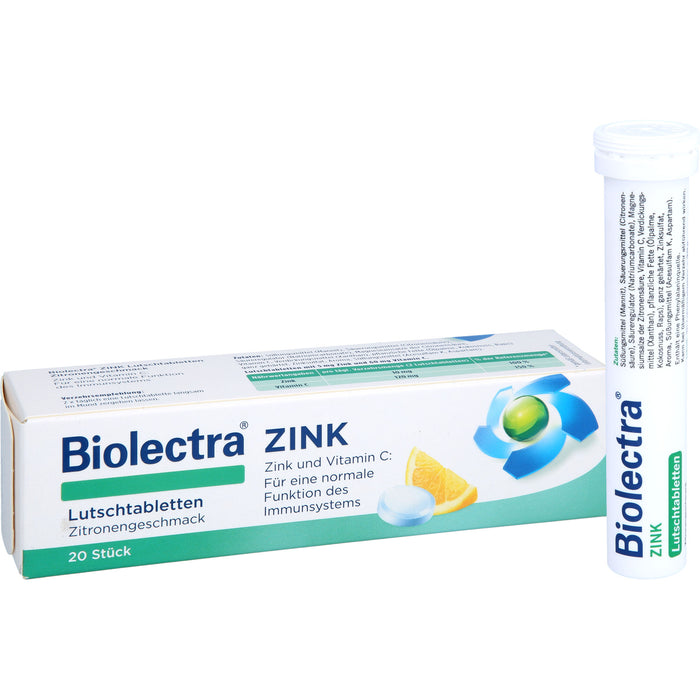 Biolectra Zink Lutschtabletten, 20 pc Tablettes