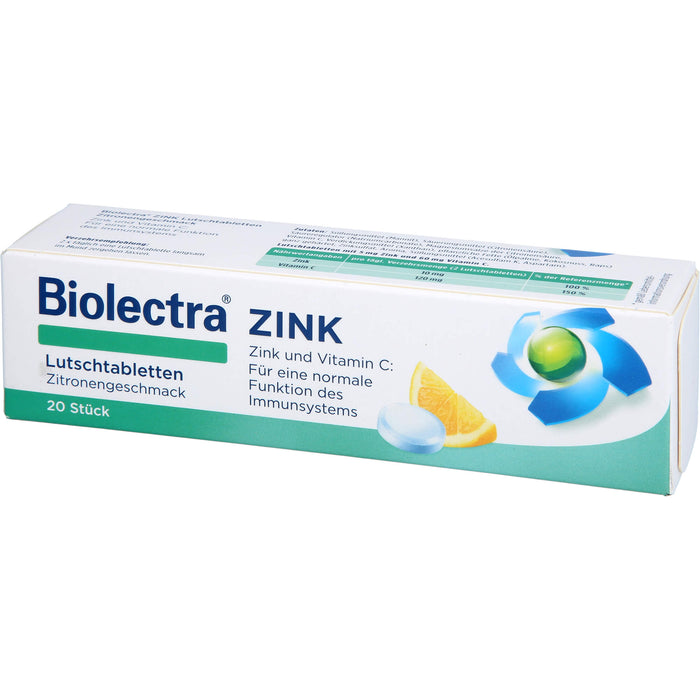 Biolectra Zink Lutschtabletten, 20 St. Tabletten