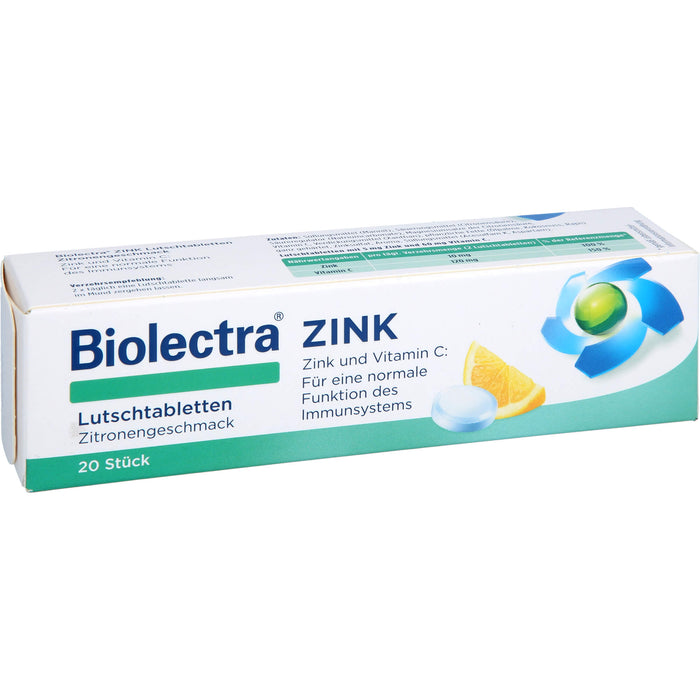 Biolectra Zink Lutschtabletten, 20 St. Tabletten